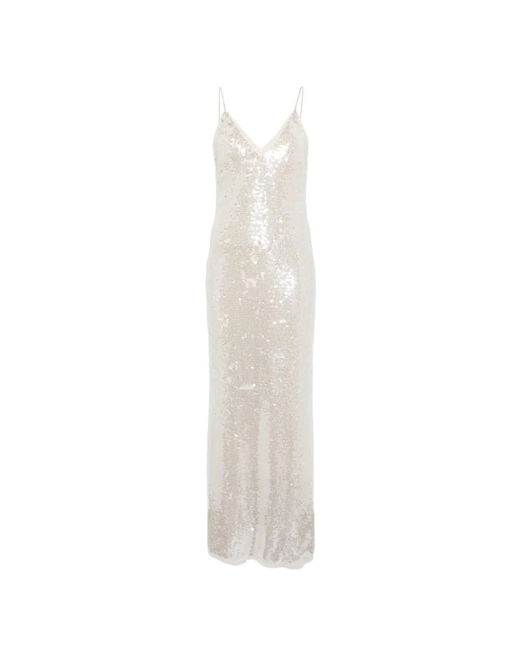 Forte_forte White Sequin-Embellished Maxi Dress