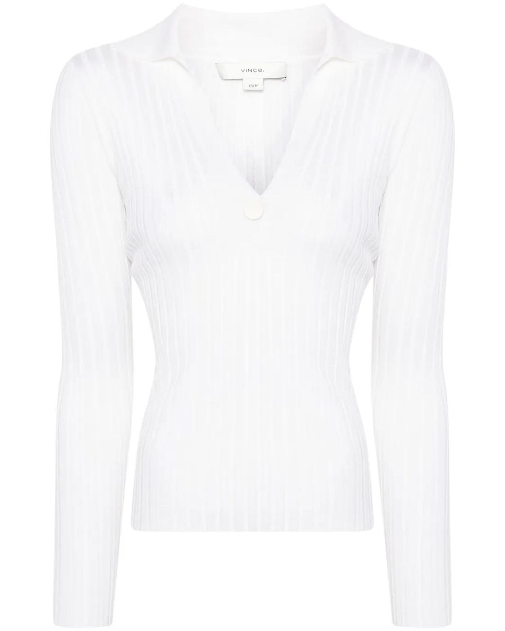 Vince White Snap Polo Sweater