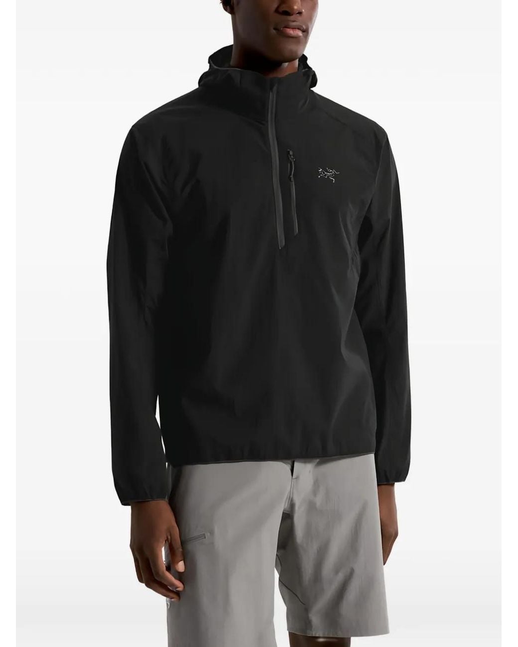 Arc'teryx Black Ossa Half-Zip Hooded Jacket for men