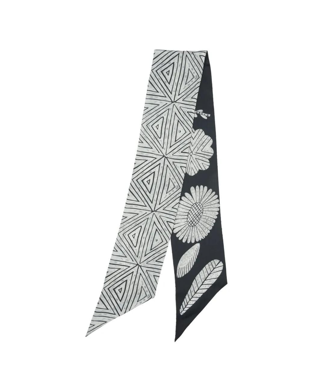 Elizabetta Gray Marta Geometric-Print Bandeau Scarf