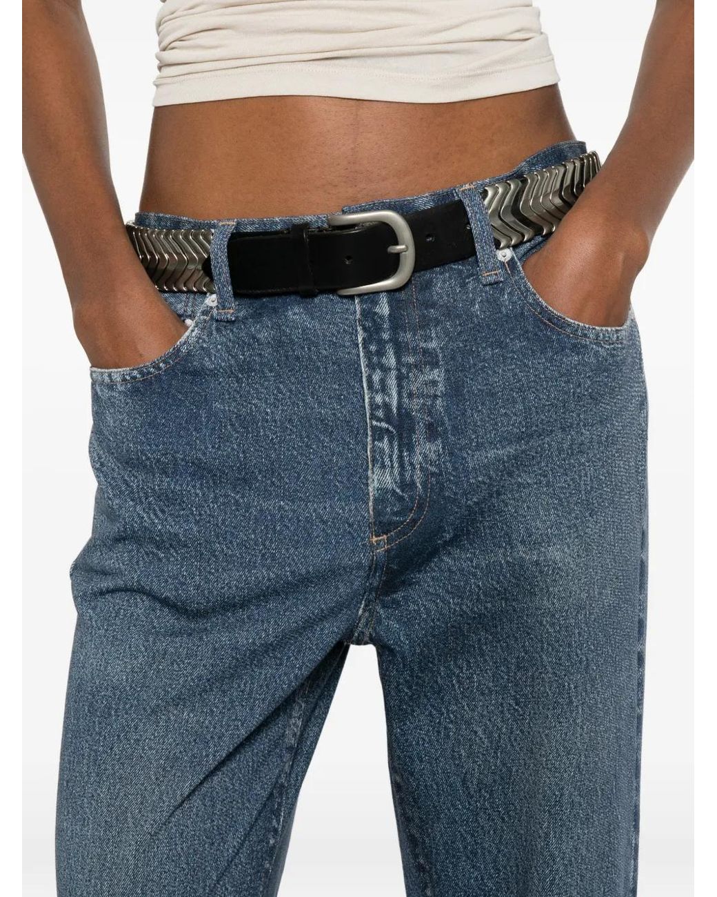 Rag & Bone Blue Button-Up Trousers