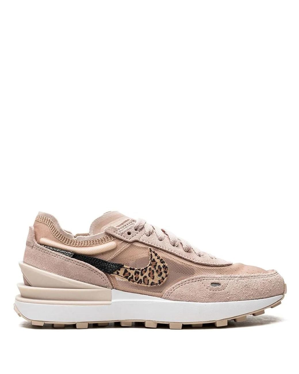 Nike Pink Waffle One "Fossil Stone Leopard" Sneakers