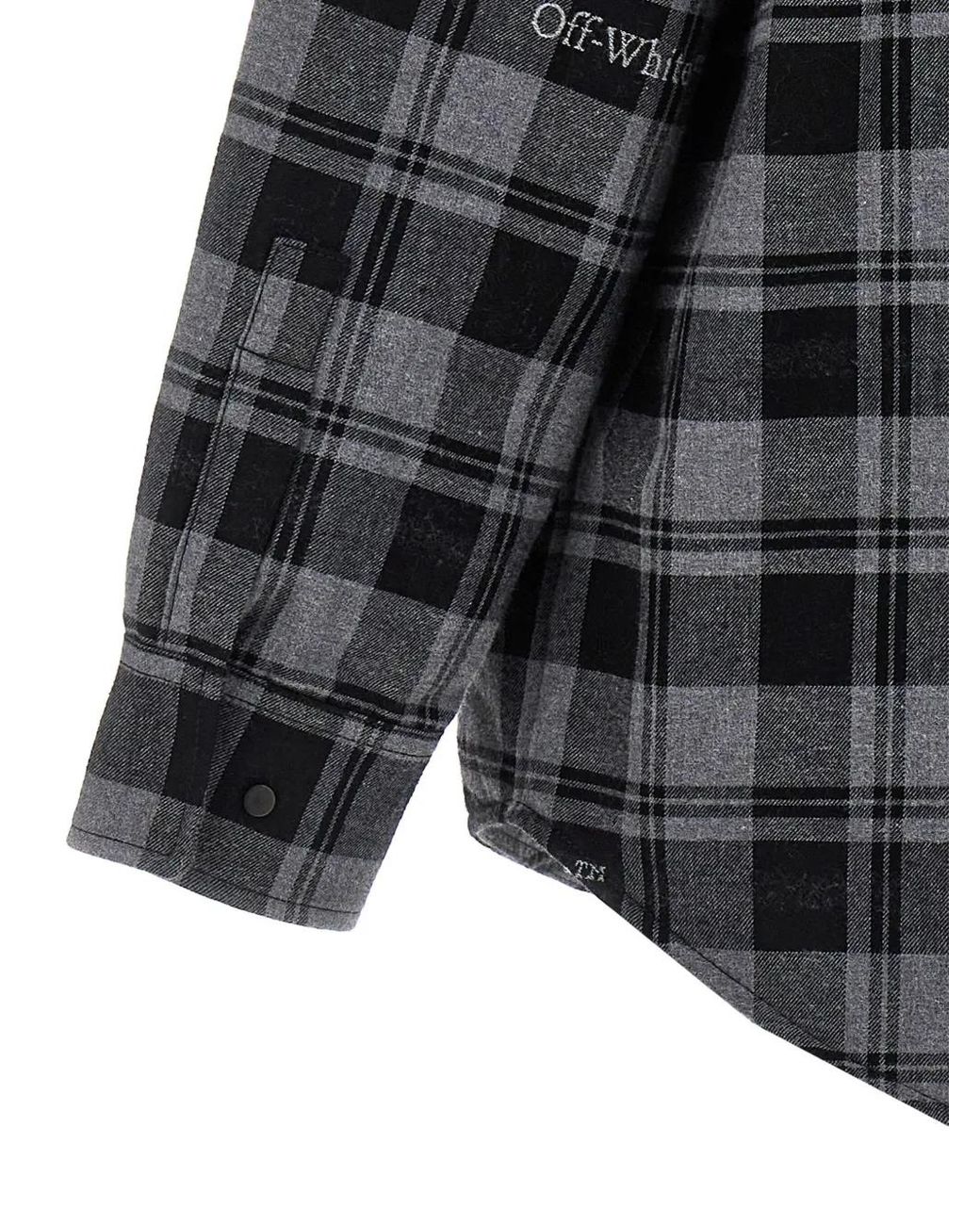 Off-White c/o Virgil Abloh Gray Checked Shirt for men