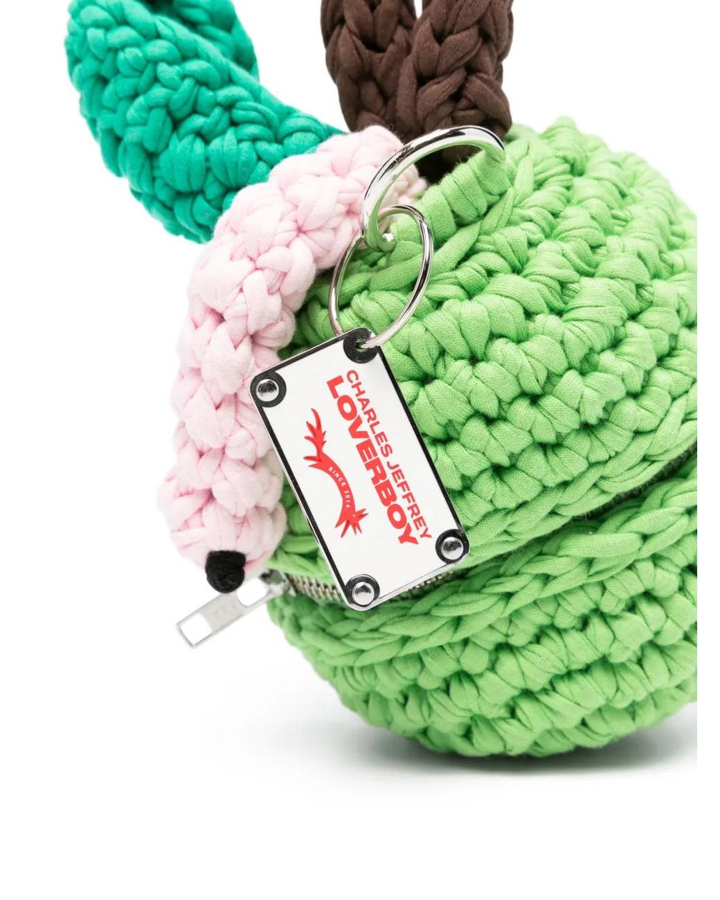 Charles Jeffrey Green Logo-Plaque Clutch Bag
