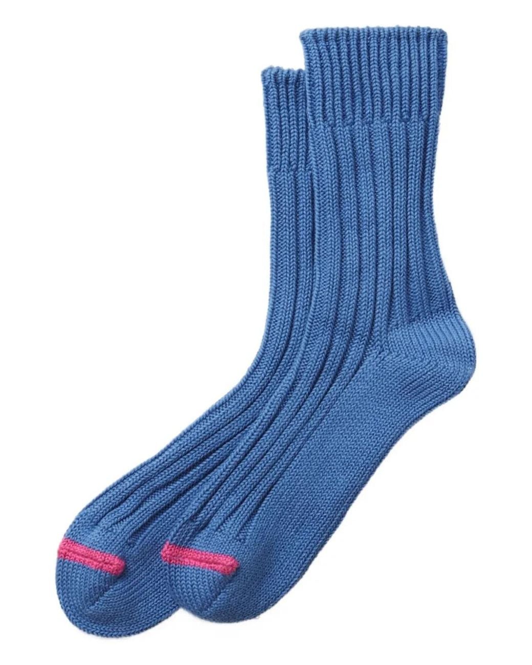 RoToTo Blue Ribbed Socks