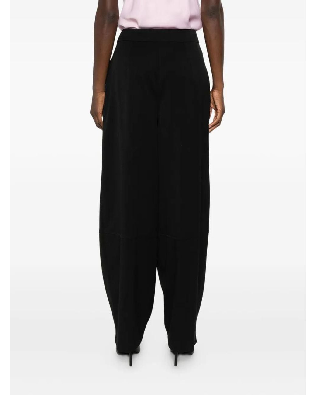 Twinset Black Logo-Plaque Trousers