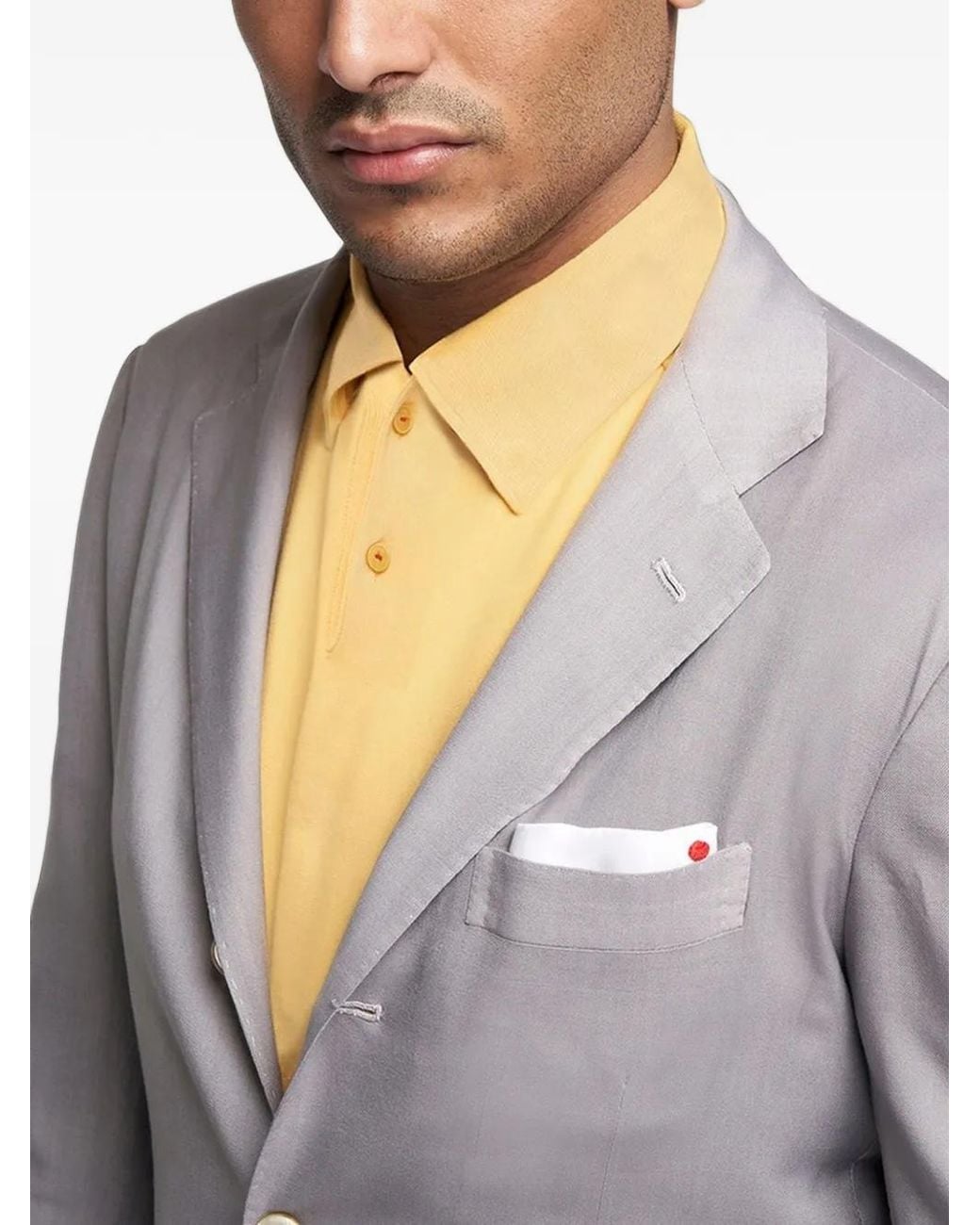 Chaqueta Con Botones Kiton de hombre de color Gray