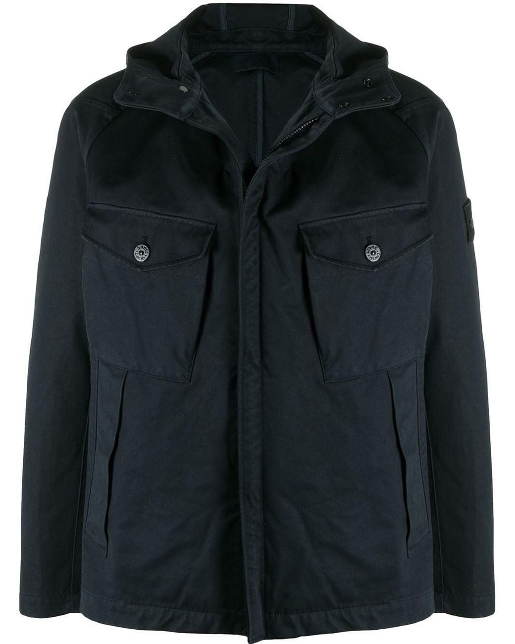 Stone Island Raso Gommato Double Ghost Piece Jacket in Blue Stone Island Raso Gommato Double Ghost Piece Jacket in Blue