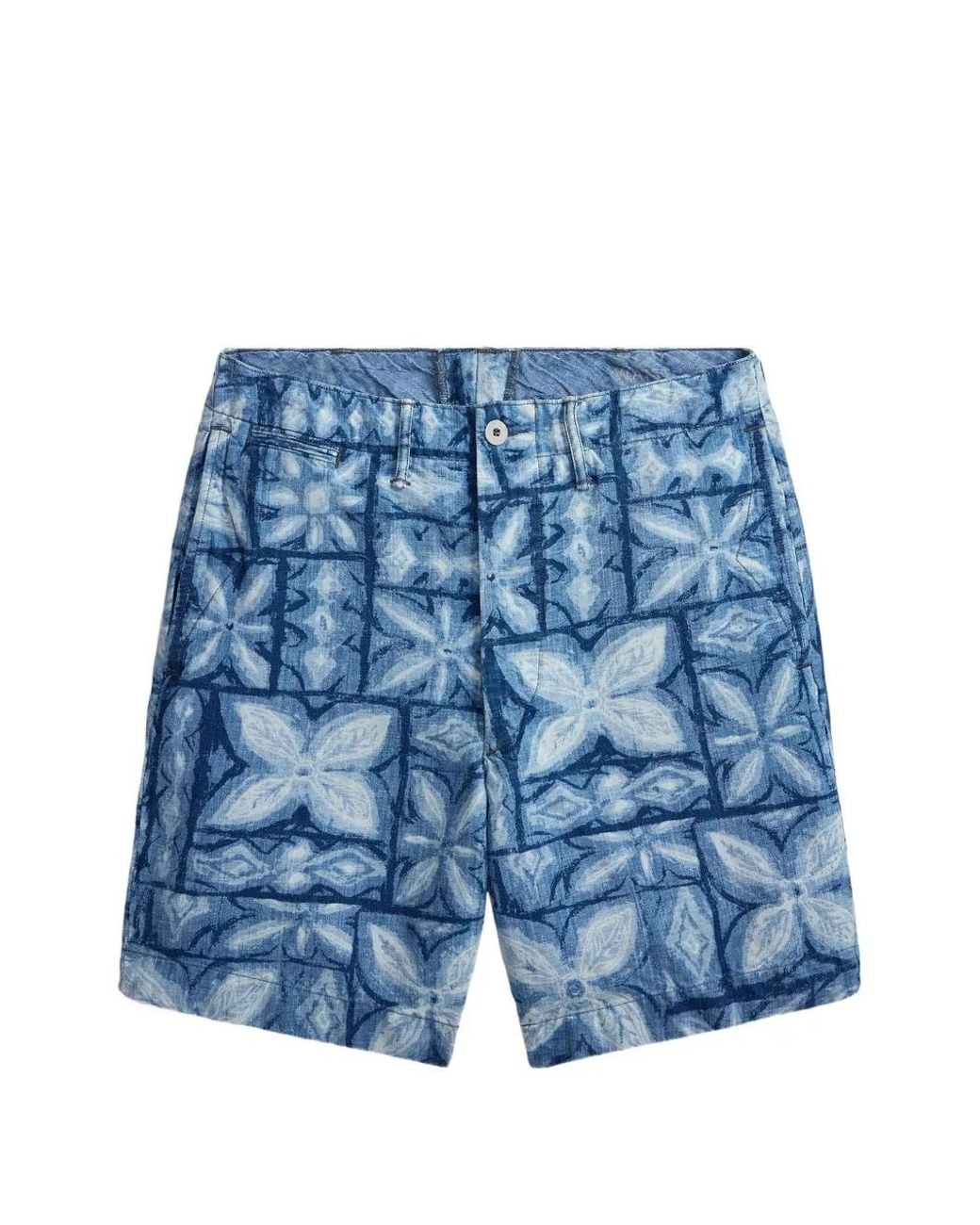 RRL Blue Floral-Print Shorts for men