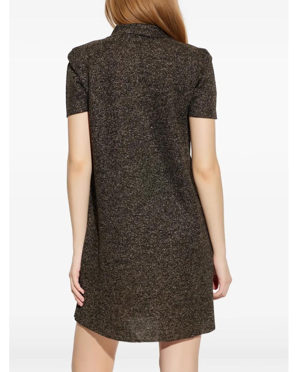 A.P.C. Green Minikleid Mit Geknöpftem Kragen
