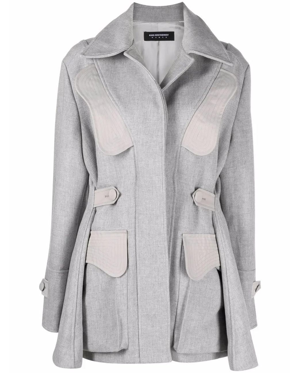 Kiko Kostadinov Gray Gellhorn Fitted Jacket