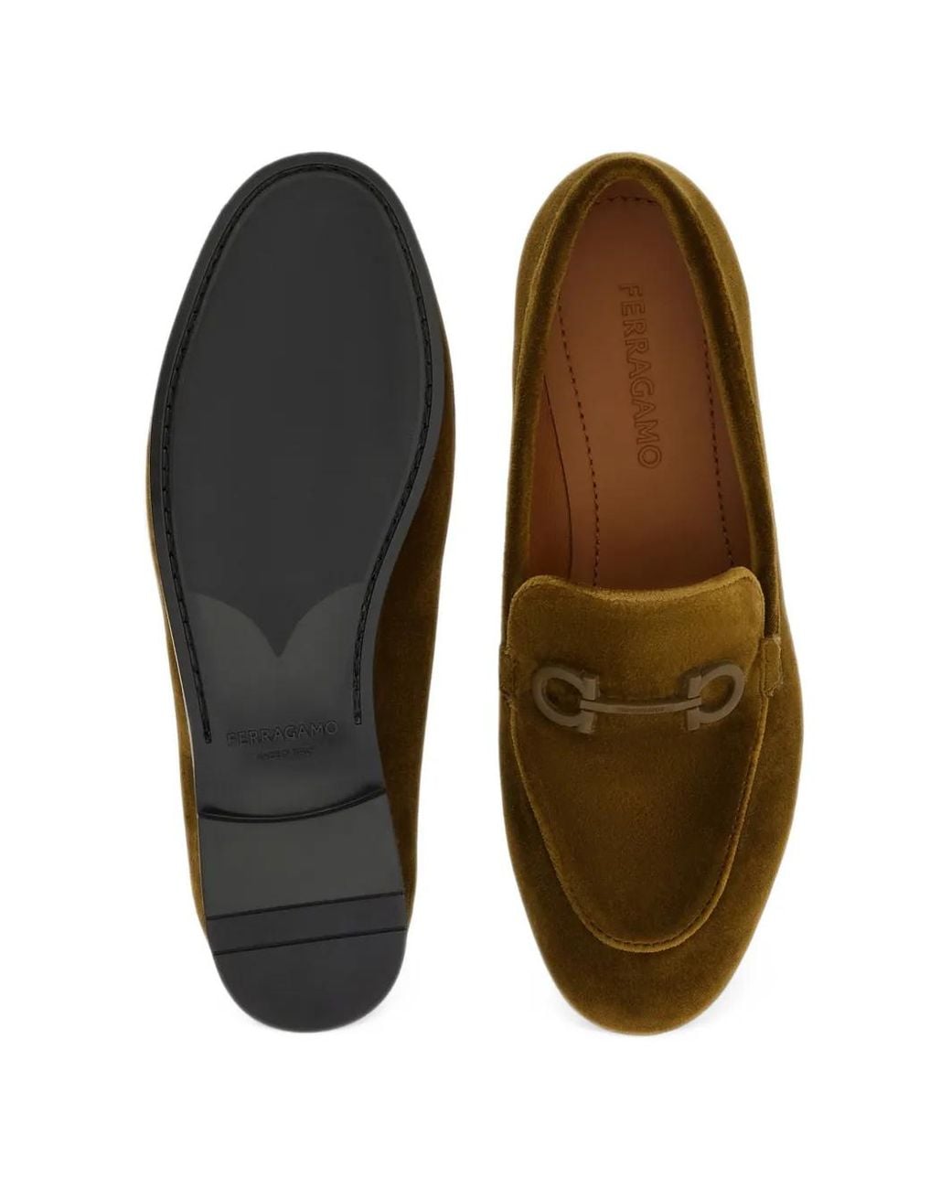 Ferragamo Green Gancini Loafers