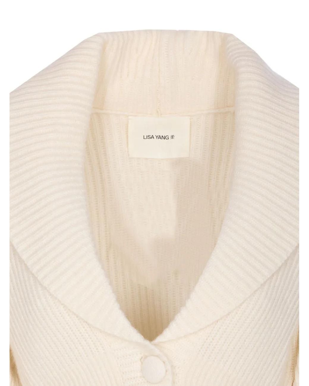 Lisa Yang Natural Alessandra Button Cardigan
