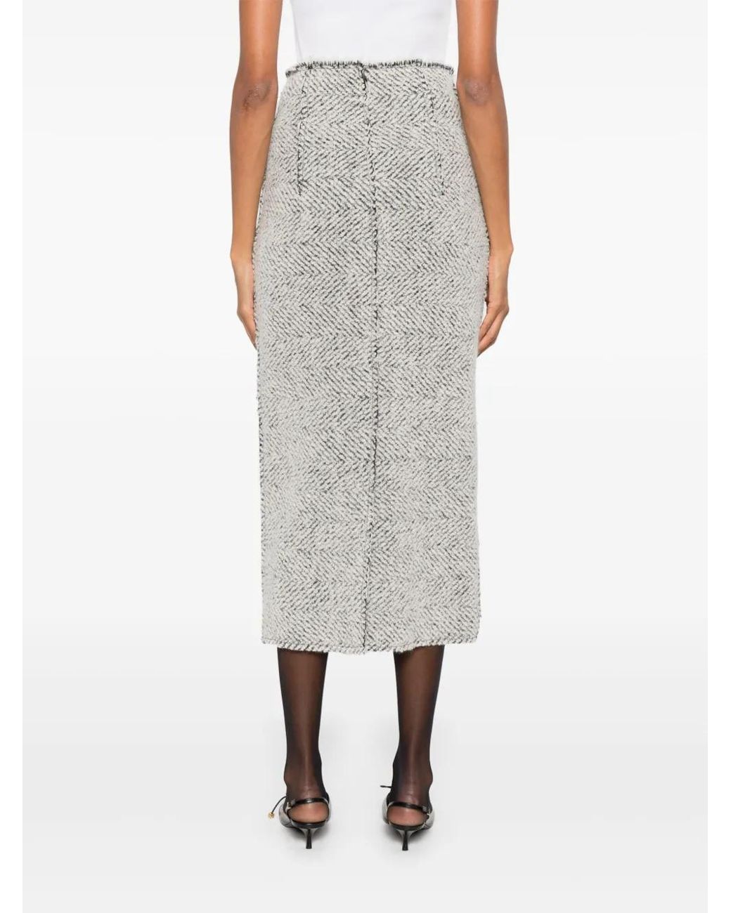 Alberta Ferretti Gray Skirt
