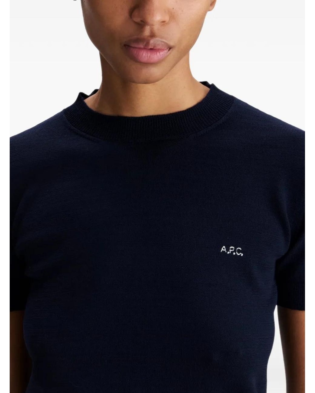 A.P.C. Black Gia Logo-Embroidered T-Shirt