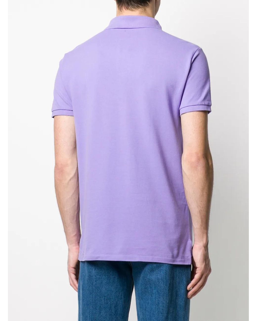Polo Ralph Lauren Purple Short Sleeves Knit Polo Shirt for men