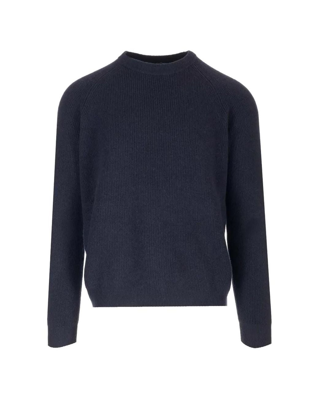 Al Duca D'aosta Blue Ribbed-Knit Cashmere Sweater for men