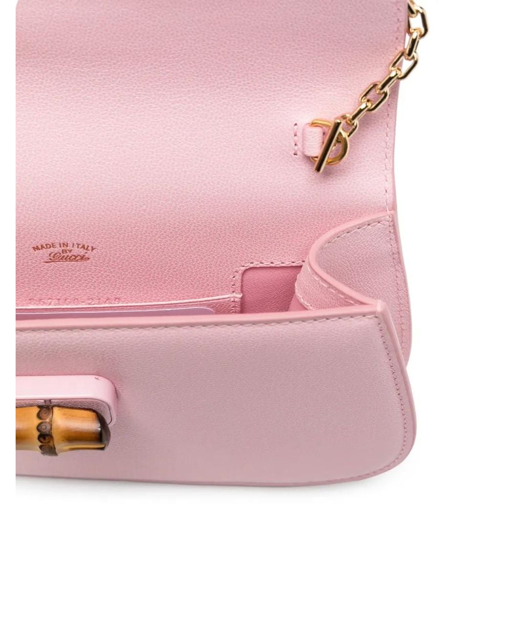 GUCCI クラッチバッグ ピンク Gucci バンブー クラッチバッグ ピンク | Lyst