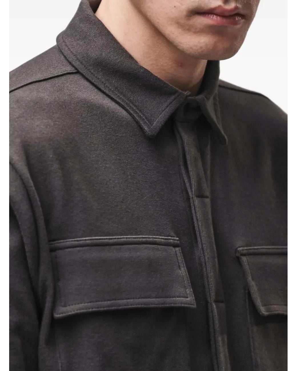 Thom Krom Black Flap-Pocket Shirt for men
