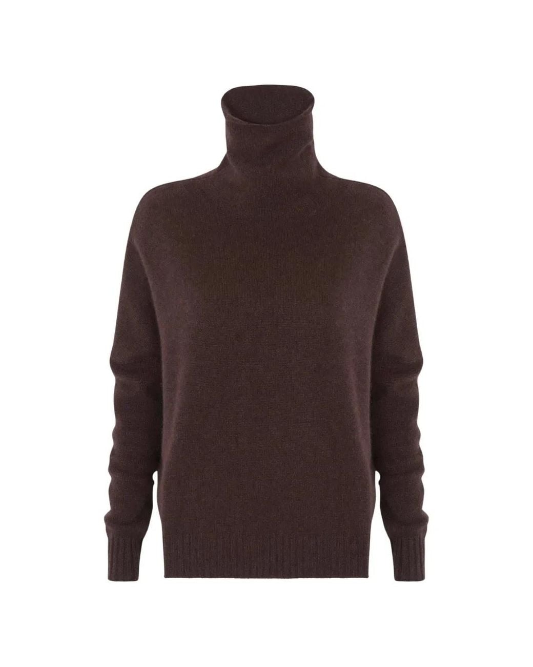 Kujten Brown Roll-Neck Tila Sweater