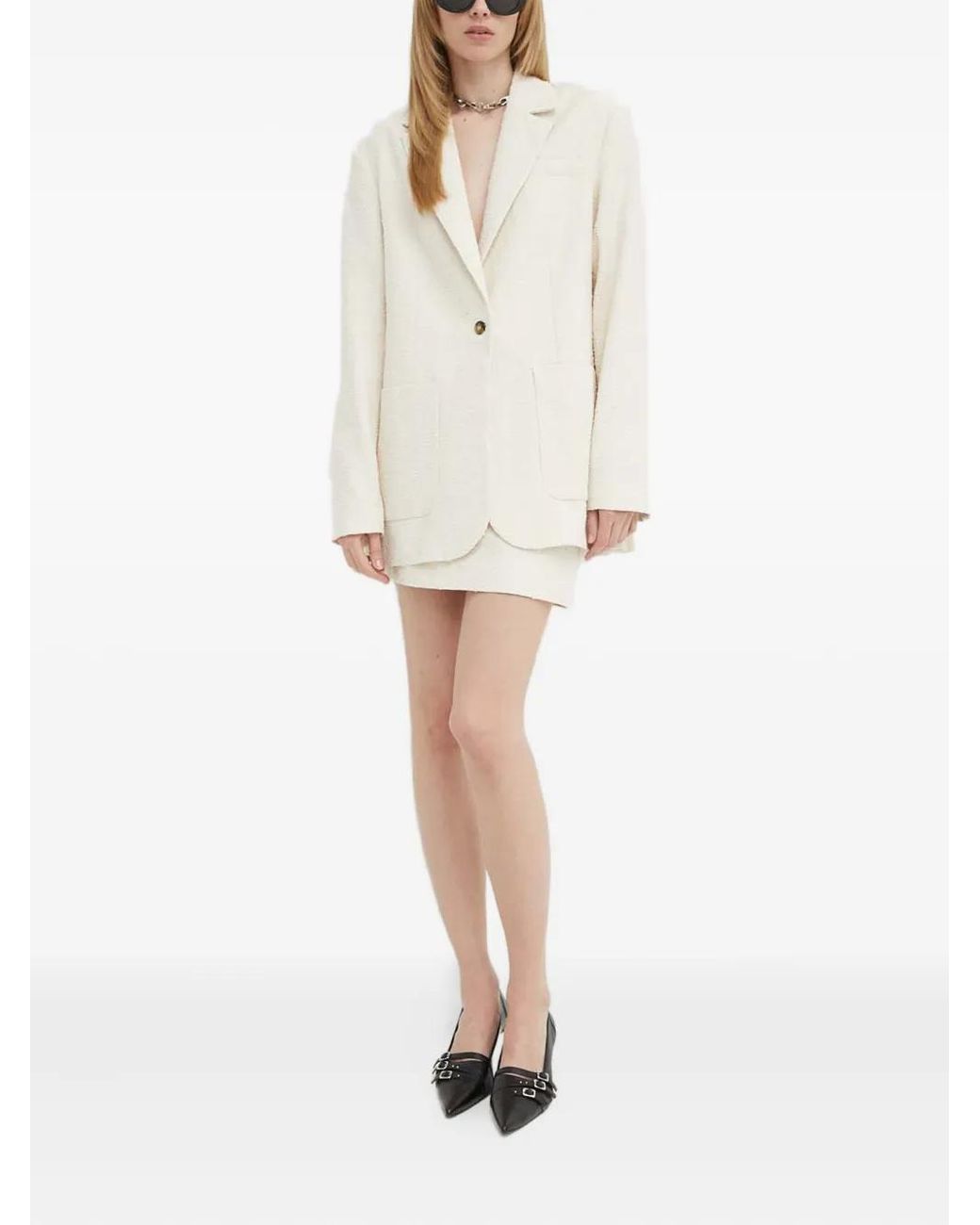 Herskind White Cotton Mini Skirt