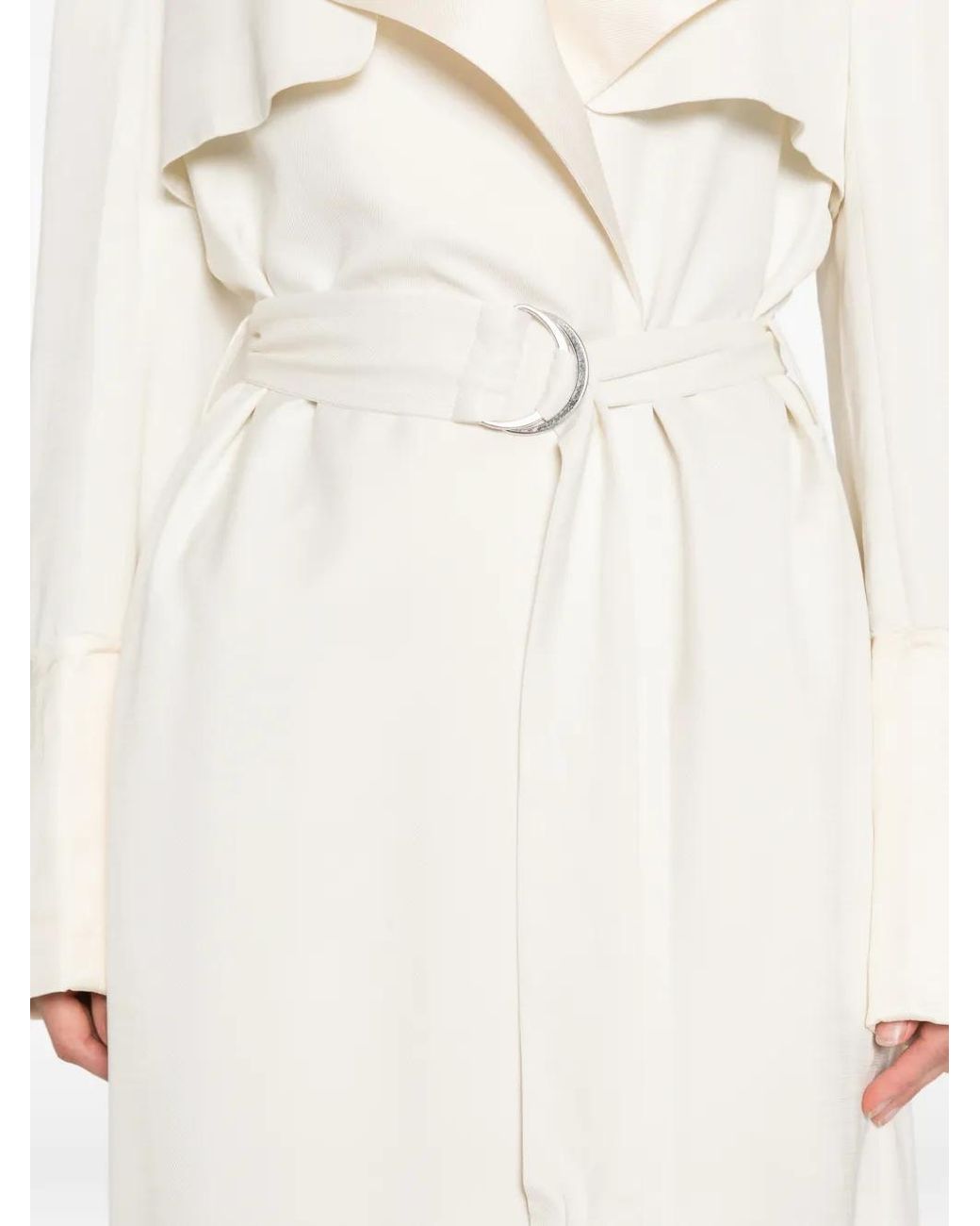 Entire studios White Vela Belted Trench Coat