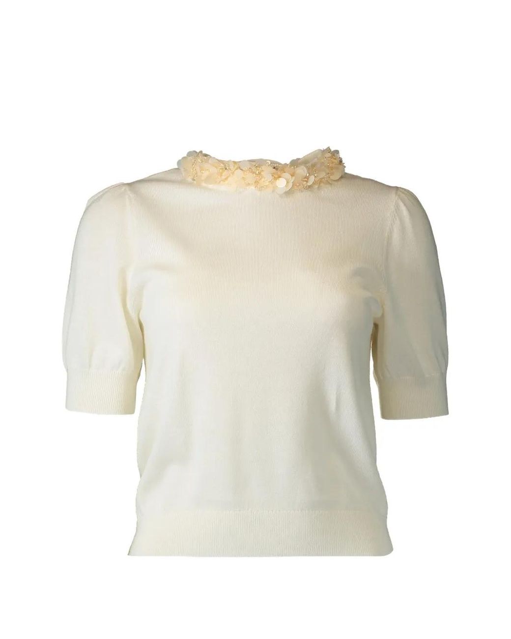 Ulla Johnson Jude Verfraaide Top in het Natural