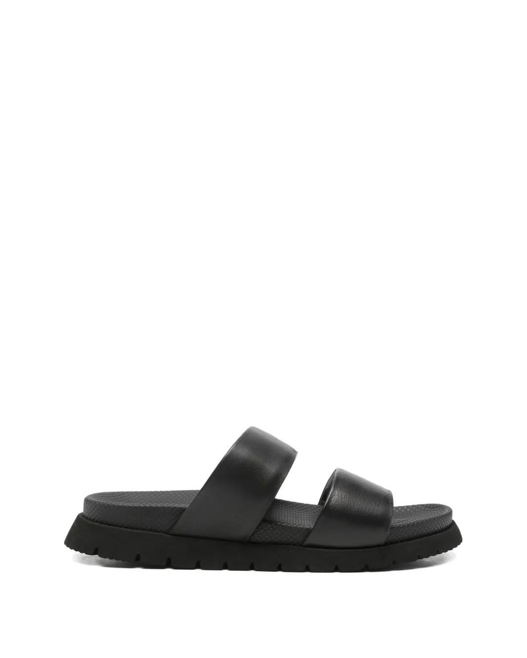 SERGIO MORETTI FIRENZE Black Double-Strap Sandals for men