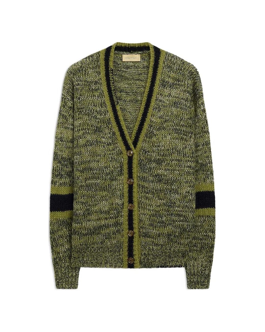Momoní Green Orvan Mouliné Cardigan