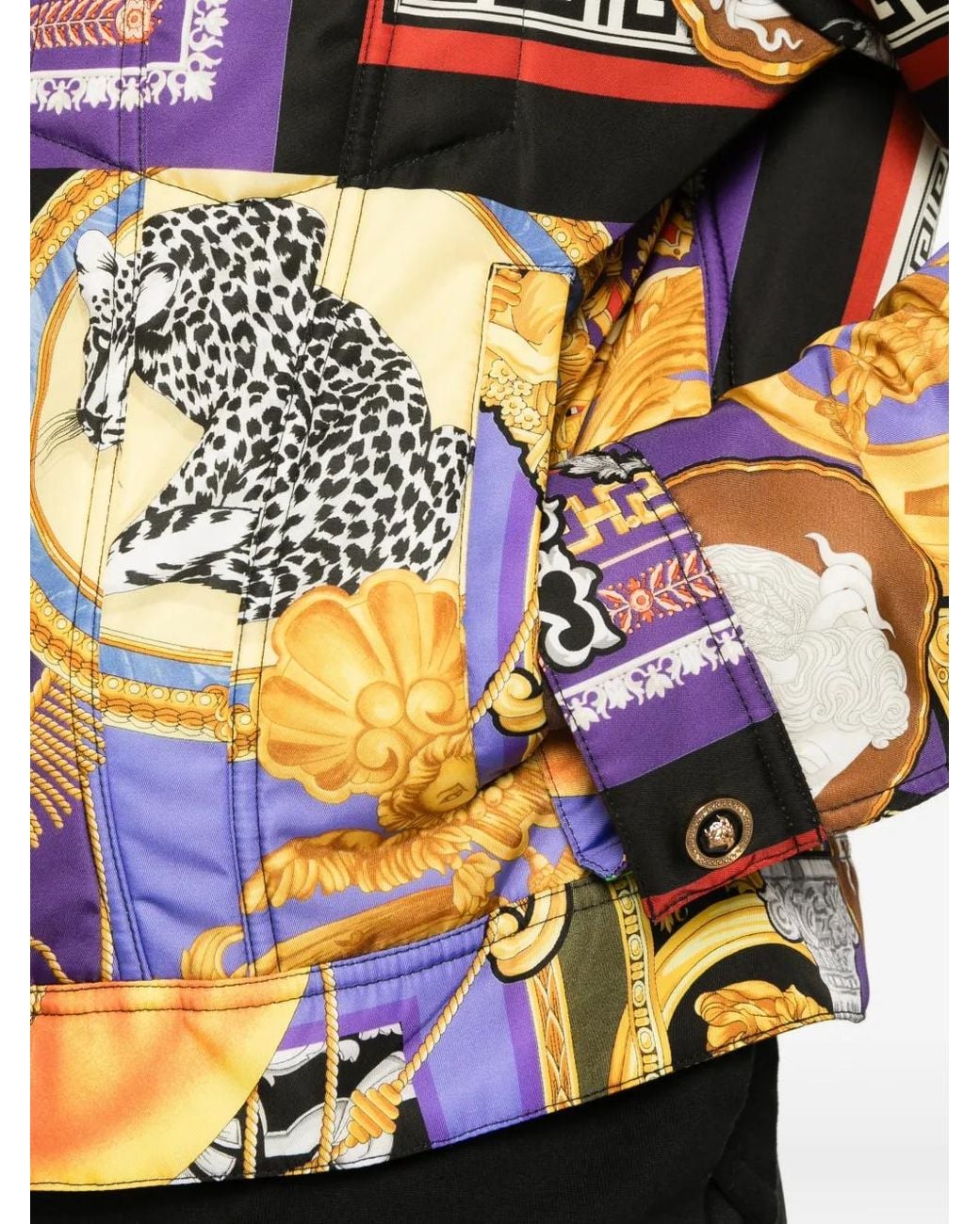 Versace Orange All-Over-Pattern Jacket for men