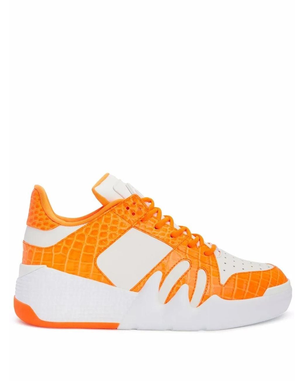 Giuseppe Zanotti Orange Talon Mid-Top Sneakers