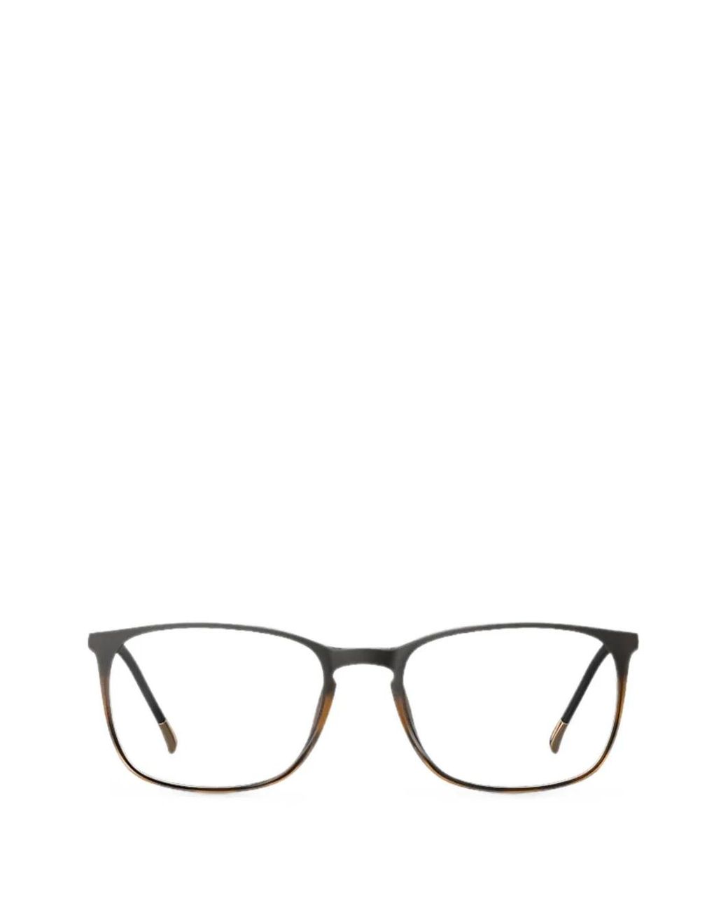 Silhouette Brown Illusion Brille Mit Eckigem Gestell