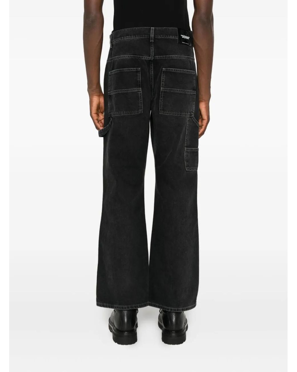 Off-White c/o Virgil Abloh Off 'Gothic Ow' Flare Carpenter Jeans