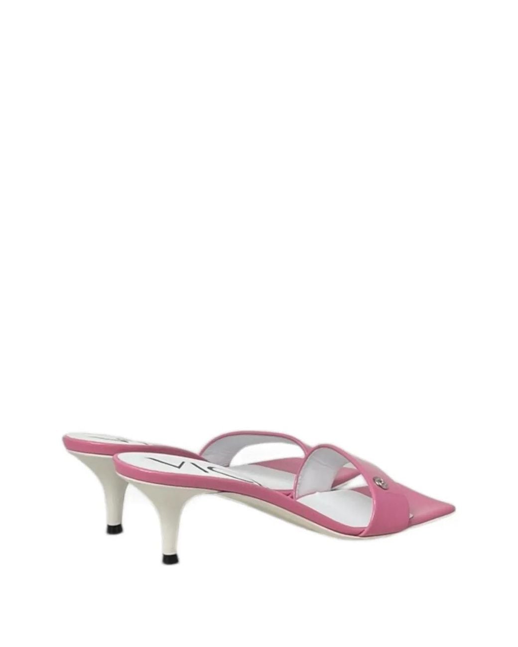 Vicini Pink Square-Toe Sandals