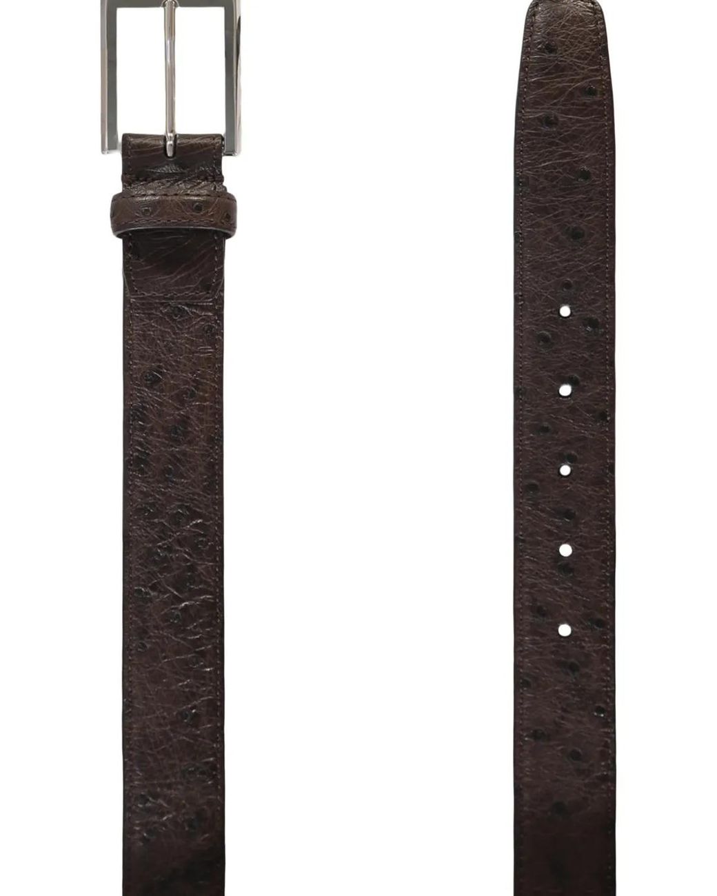 Moorer Brown Pebbled-Effect Leather Belt for men