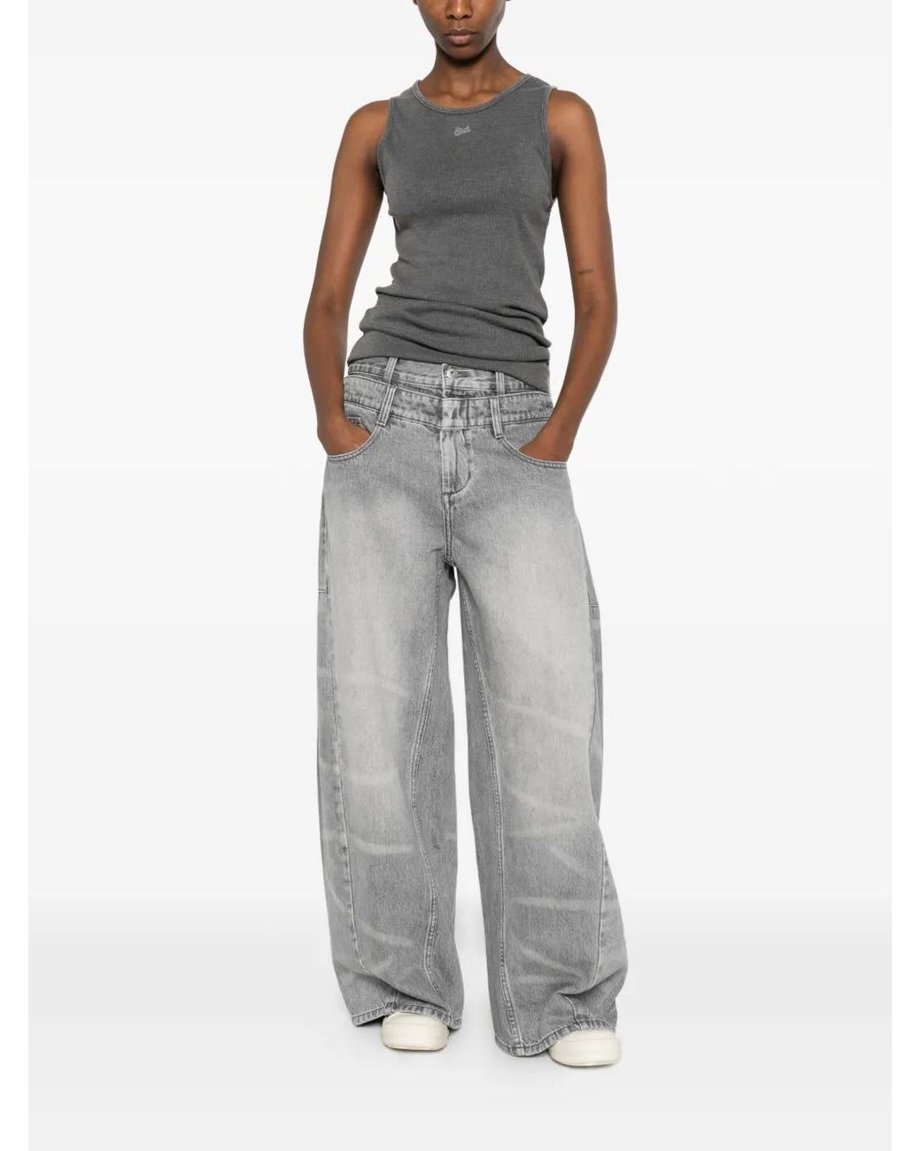 ERL Gray Ribbed Top