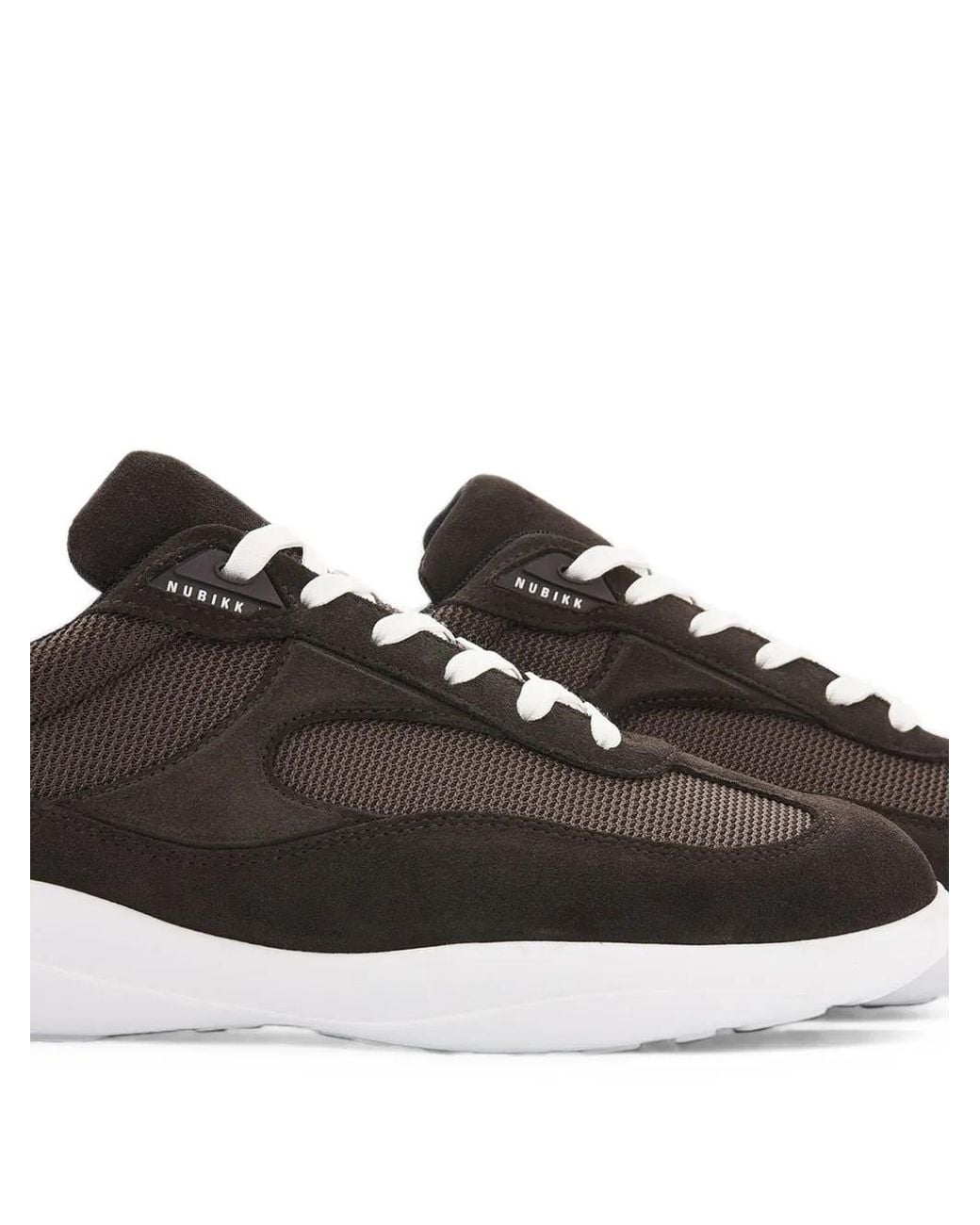 Nubikk Black Denzel Dane Mesh-Panels Low-Top Sneakers for men