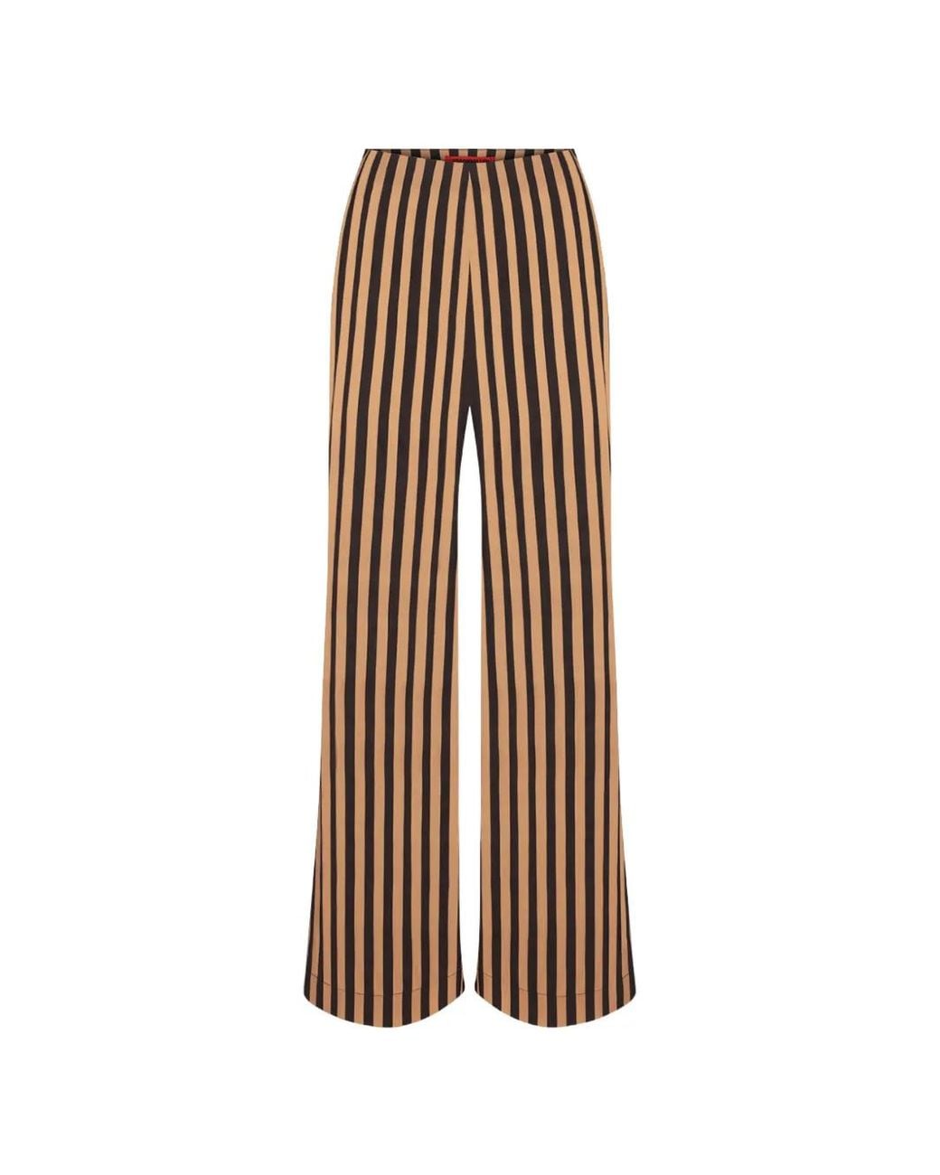 Simon Miller Natural Pia Striped Poplin Trousers