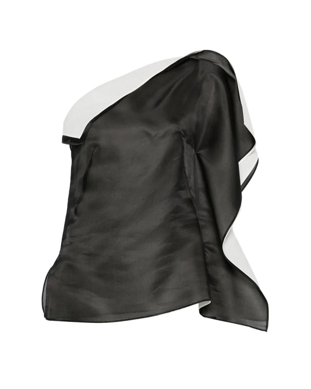 Rohe Black Sculptural Double Layered Top