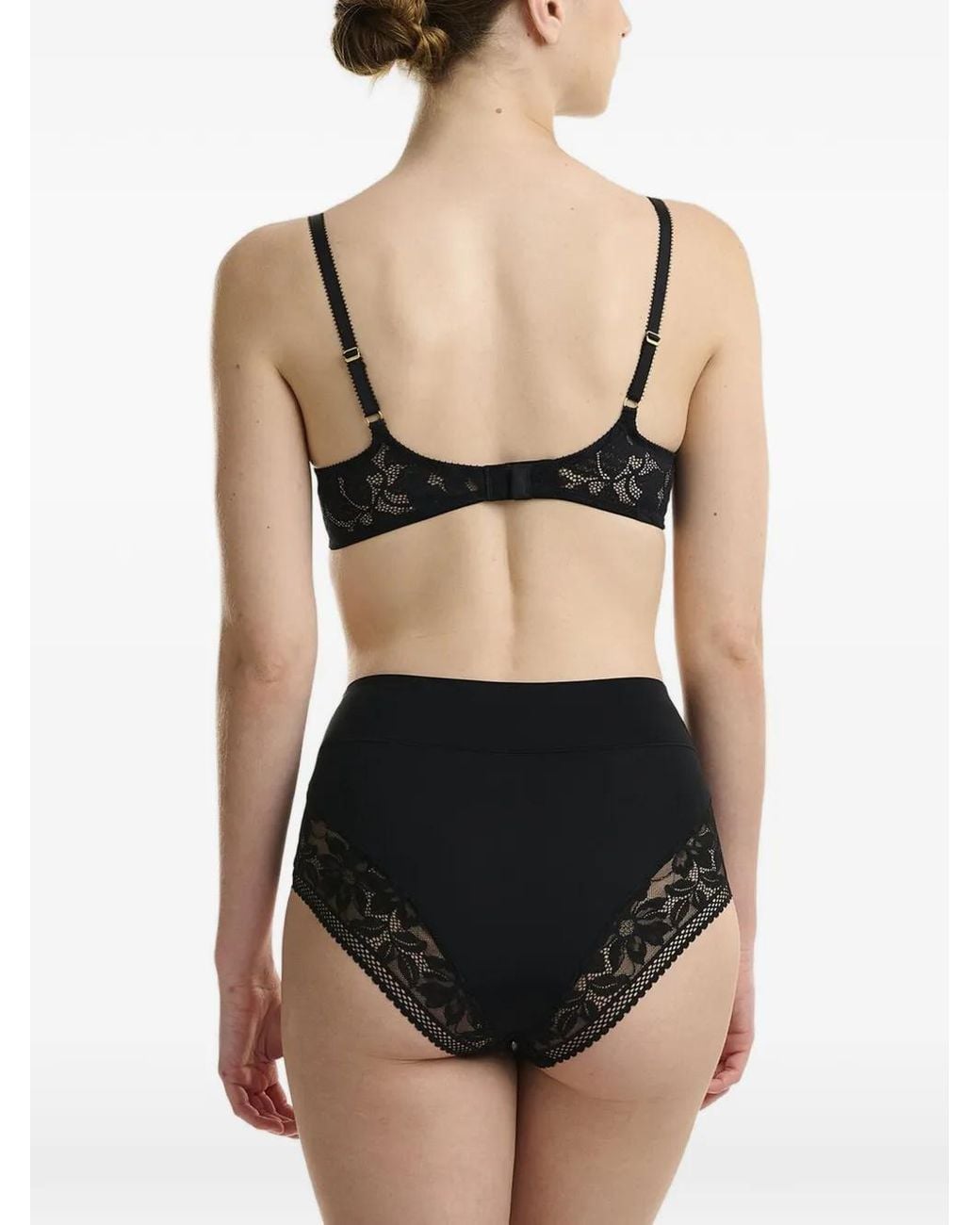Wolford Black Floral-Lace Push-Up Bra