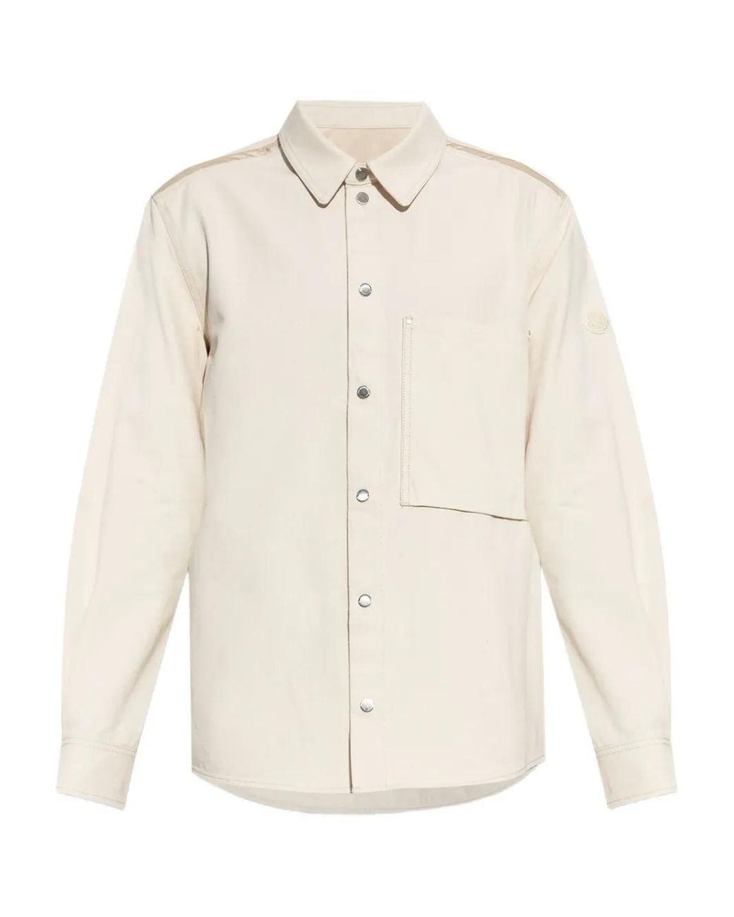 Moncler White Long Sleeve Shirt for men