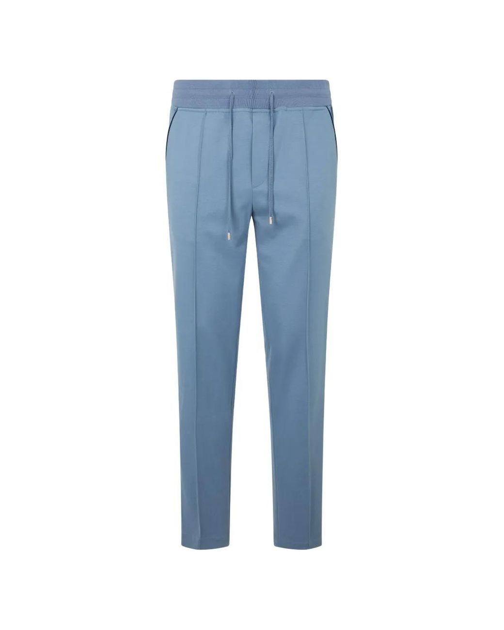 Moorer Blue Drawstring Slim-Fit Track Pants for men