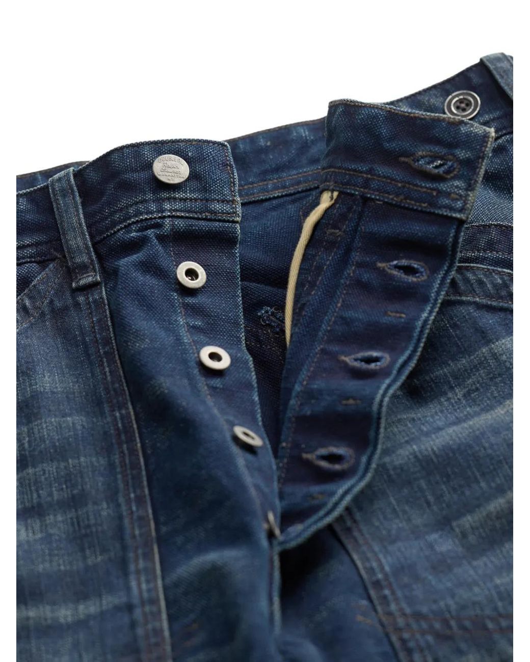 Vaqueros De Algodón Con Diseño Patchwork RRL de hombre de color Blue