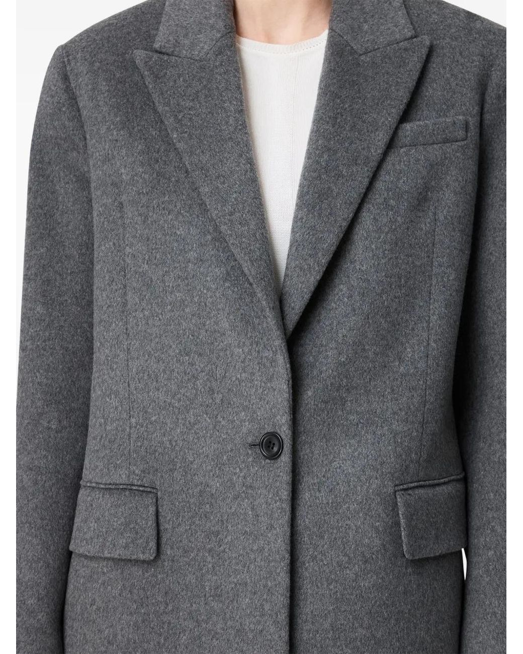 Another Tomorrow Gray Tailored Cashmere Blazer