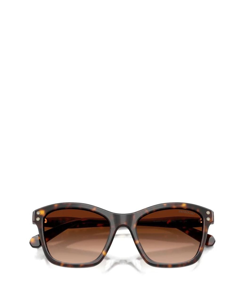 Swarovski Brown Crystal-Embellished Tortoiseshell-Effect Sunglasses