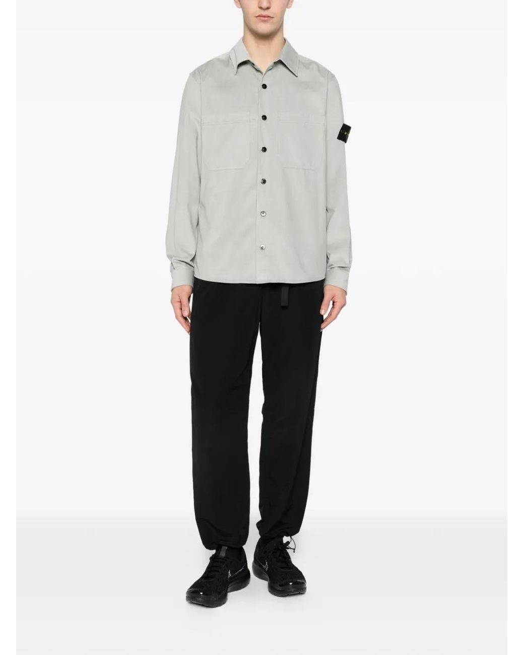 Stone Island Gray Cotton Shirt for men