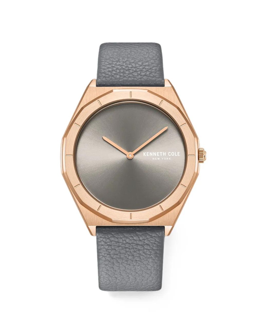 Kenneth Cole Gray Montre Classic Mm À Bride En Cuir for men