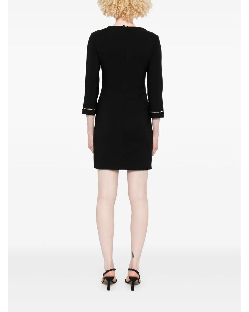 Liu Jo Black Bead-Detailing Mini Dress