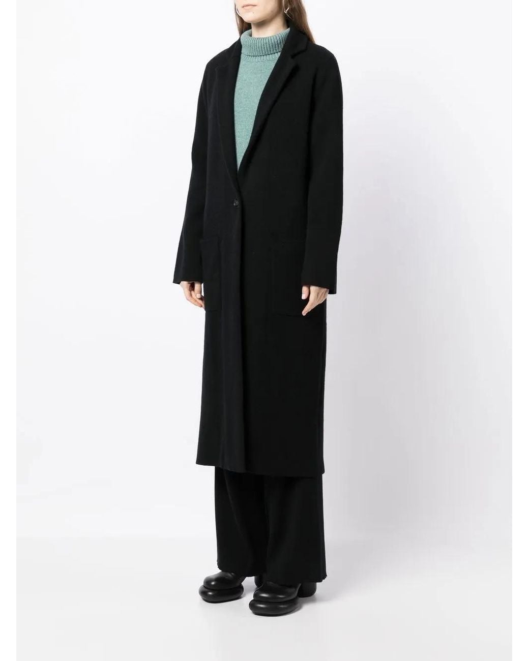 Lisa Yang Black Single-Breasted Fitted Coat