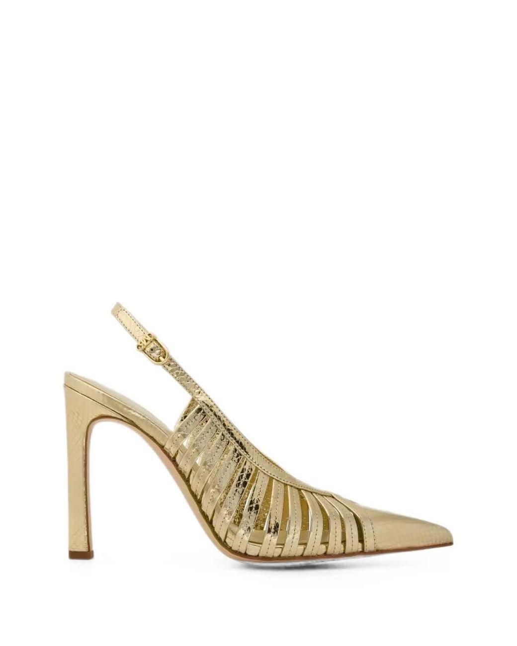 Michael Kors Metallic Leather Caged Sandals